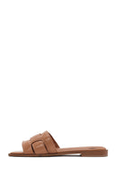 Women's Tan Casual Slippers | Derimod Women's Tan Casual Slippers | Derimod