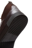 Erkek Kahverengi Deri Bilekli Sneaker | Derimod Erkek Kahverengi Deri Bilekli Sneaker | Derimod
