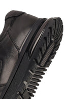 Men's Black Lace-Up Leather Casual Sneaker | Derimod Men's Black Lace-Up Leather Casual Sneaker | Derimod