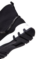Kadın Siyah Taşlı Bilekli Sneaker | Derimod Kadın Siyah Taşlı Bilekli Sneaker | Derimod
