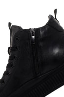 Erkek Siyah Deri Bilekli Sneaker | Derimod Erkek Siyah Deri Bilekli Sneaker | Derimod
