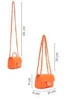 Women's Orange Long Strap Quilted Crossbody Bag | Derimod Women's Orange Long Strap Quilted Crossbody Bag | Derimod