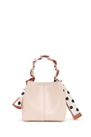Women's Beige Long Strap Crossbody Bag with Accessory Detail | Derimod Women's Beige Long Strap Crossbody Bag with Accessory Detail | Derimod