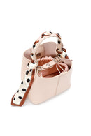 Women's Beige Long Strap Crossbody Bag with Accessory Detail | Derimod Women's Beige Long Strap Crossbody Bag with Accessory Detail | Derimod