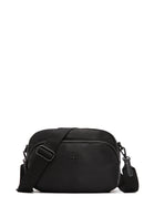Women's Black Long Strap Fabric Crossbody Bag | Derimod Women's Black Long Strap Fabric Crossbody Bag | Derimod