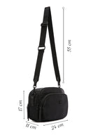 Women's Black Long Strap Fabric Crossbody Bag | Derimod Women's Black Long Strap Fabric Crossbody Bag | Derimod