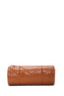 Women's Tan Long Strap Quilted Shoulder Bag | Derimod Women's Tan Long Strap Quilted Shoulder Bag | Derimod