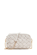 Women's Cream Long Chain Strap Knitted Crossbody Bag | Derimod Women's Cream Long Chain Strap Knitted Crossbody Bag | Derimod