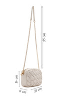 Women's Cream Long Chain Strap Knitted Crossbody Bag | Derimod Women's Cream Long Chain Strap Knitted Crossbody Bag | Derimod