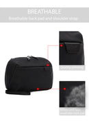 D-Pack Men's Black Fabric Handbag | Derimod D-Pack Men's Black Fabric Handbag | Derimod