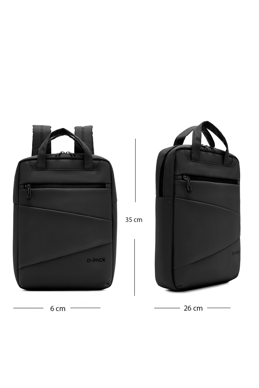 D-Pack Unisex Siyah Kumaş Sırt Çantası