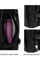 D-Pack Unisex Black Technological Fabric Backpack | Derimod D-Pack Unisex Black Technological Fabric Backpack | Derimod