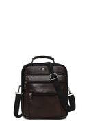 Men's Brown Long Strap Leather Handbag | Derimod Men's Brown Long Strap Leather Handbag | Derimod