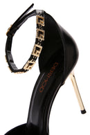 Kadın Siyah Bilekten Bantlı İnce Topuklu Deri Ayakkabı | Derimod Kadın Siyah Bilekten Bantlı İnce Topuklu Deri Ayakkabı | Derimod