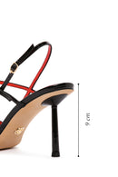 Women's Black Ankle Strap Open Back Heeled Patent Leather Shoes | Derimod Women's Black Ankle Strap Open Back Heeled Patent Leather Shoes | Derimod