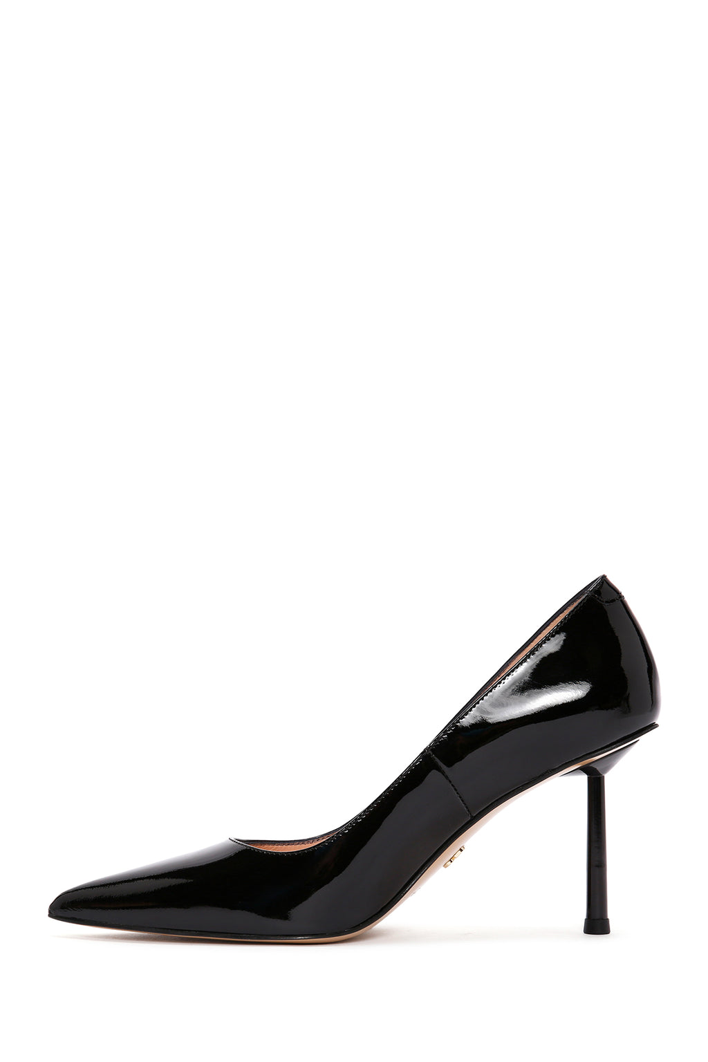 Kadın Siyah Topuklu Deri Stiletto