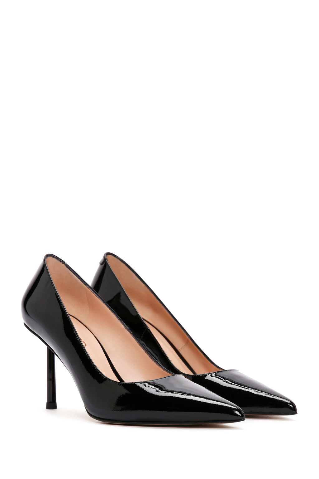 Kadın Siyah Topuklu Deri Stiletto
