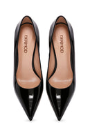 Women's Black Heeled Leather Stiletto | Derimod Women's Black Heeled Leather Stiletto | Derimod