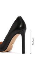 Kadın Siyah İnce Topuklu Deri Stiletto | Derimod Kadın Siyah İnce Topuklu Deri Stiletto | Derimod
