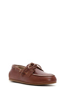 Women's Tan Leather Masculine Loafer | Derimod Women's Tan Leather Masculine Loafer | Derimod