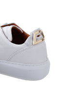 Kadın Beyaz Bağcıklı Deri Sneaker | Derimod Kadın Beyaz Bağcıklı Deri Sneaker | Derimod