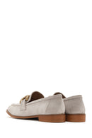 Women's Beige Suede Leather Masculine Loafer | Derimod Women's Beige Suede Leather Masculine Loafer | Derimod