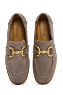 Women's Mink Suede Leather Masculine Loafer | Derimod Women's Mink Suede Leather Masculine Loafer | Derimod