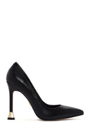 Women's Black Thin High Heels Leather Stiletto | Derimod Women's Black Thin High Heels Leather Stiletto | Derimod