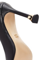 Women's Black Thin High Heels Leather Stiletto | Derimod Women's Black Thin High Heels Leather Stiletto | Derimod