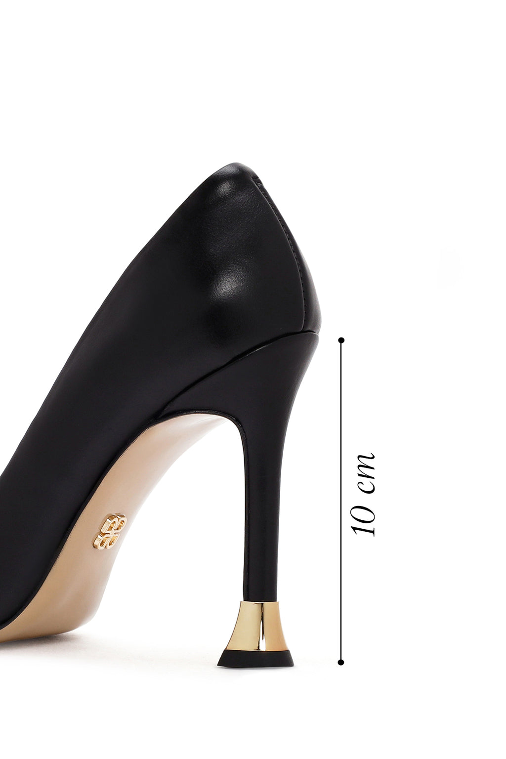 Kadın Siyah İnce Yüksek Topuklu Deri Stiletto