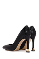 Women's Black Thin High Heels Leather Stiletto | Derimod Women's Black Thin High Heels Leather Stiletto | Derimod