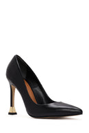 Women's Black Thin High Heels Leather Stiletto | Derimod Women's Black Thin High Heels Leather Stiletto | Derimod