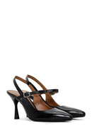 Women's Black Heeled Leather Shoes | Derimod Women's Black Heeled Leather Shoes | Derimod