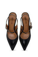 Women's Black Heeled Leather Shoes | Derimod Women's Black Heeled Leather Shoes | Derimod