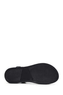 Women's Black Ankle Strap Leather Sandals | Derimod Women's Black Ankle Strap Leather Sandals | Derimod