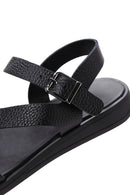Women's Black Ankle Strap Leather Sandals | Derimod Women's Black Ankle Strap Leather Sandals | Derimod