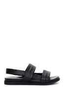 Kadın Siyah Deri Comfort Sandalet | Derimod Kadın Siyah Deri Comfort Sandalet | Derimod