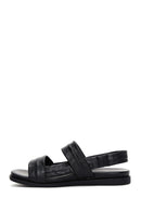 Kadın Siyah Deri Comfort Sandalet | Derimod Kadın Siyah Deri Comfort Sandalet | Derimod