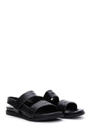 Kadın Siyah Deri Comfort Sandalet | Derimod Kadın Siyah Deri Comfort Sandalet | Derimod