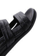Kadın Siyah Deri Comfort Sandalet | Derimod Kadın Siyah Deri Comfort Sandalet | Derimod