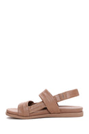 Kadın Vizon Deri Comfort Sandalet | Derimod Kadın Vizon Deri Comfort Sandalet | Derimod