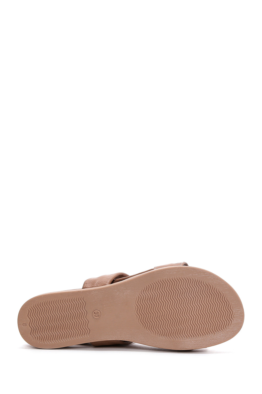 Kadın Vizon Deri Comfort Sandalet