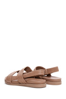 Kadın Vizon Deri Comfort Sandalet | Derimod Kadın Vizon Deri Comfort Sandalet | Derimod