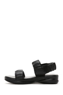 Kadın Siyah Deri Comfort Sandalet | Derimod Kadın Siyah Deri Comfort Sandalet | Derimod