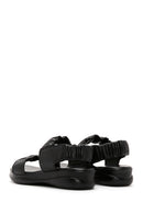Kadın Siyah Deri Comfort Sandalet | Derimod Kadın Siyah Deri Comfort Sandalet | Derimod