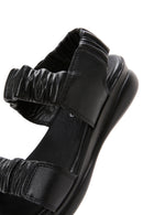 Kadın Siyah Deri Comfort Sandalet | Derimod Kadın Siyah Deri Comfort Sandalet | Derimod