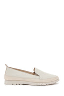 Kadın Krem Deri Comfort Loafer | Derimod Kadın Krem Deri Comfort Loafer | Derimod