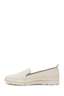 Kadın Krem Deri Comfort Loafer | Derimod Kadın Krem Deri Comfort Loafer | Derimod