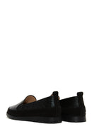 Kadın Siyah Simli Deri Comfort Loafer | Derimod Kadın Siyah Simli Deri Comfort Loafer | Derimod
