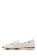 Women's Beige Leather Masculine Loafer | Derimod Women's Beige Leather Masculine Loafer | Derimod